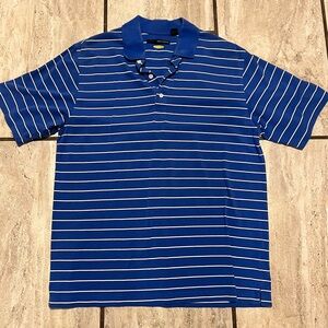 Greg Norman Collection Blue Striped Polo Shirt